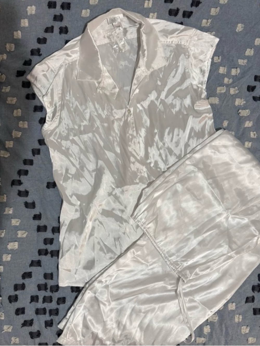 La SENZA White Satin Sleep Top